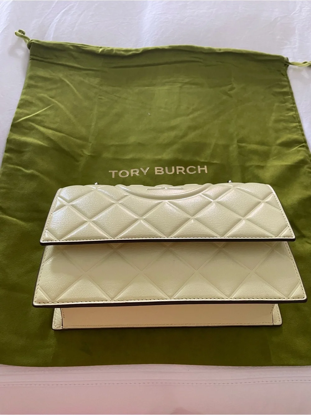 Tory Burch Fleming Soft Convertible Shoulder Bag Quilted Leather Yellow